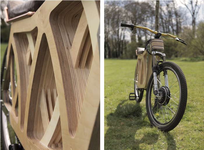 دوچرخه برقی چوبی 